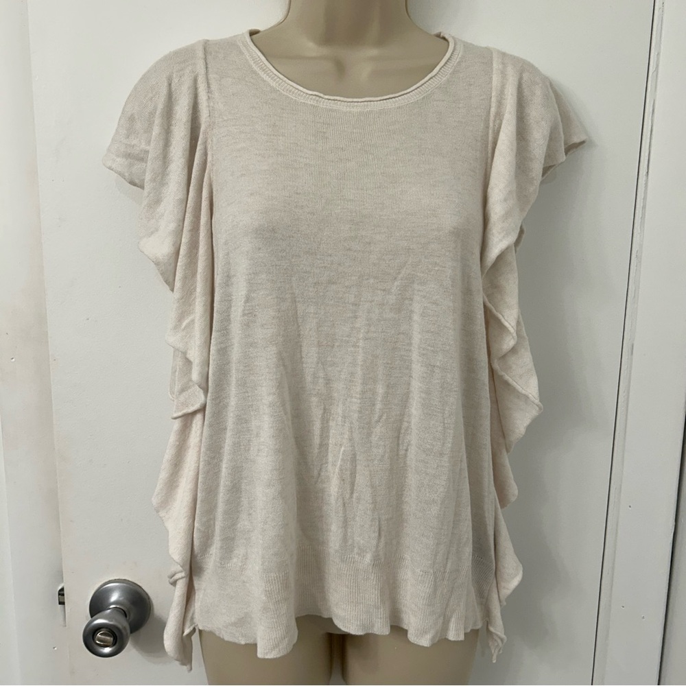 Zara | Ivory knit blouse